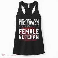 Never Underestimate The Power Of A Female Veteran Women's Tank Top thumb 0