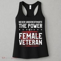 Never Underestimate The Power Of A Female Veteran Women's Tank Top thumb 3