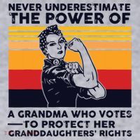 Never Underestimate The Power Of A Grandma Who Votes Women's Sweatshirt thumb 2