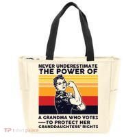 Never Underestimate The Power Of A Grandma Who Votes Tote Bag thumb 0
