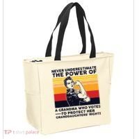 Never Underestimate The Power Of A Grandma Who Votes Tote Bag thumb 2