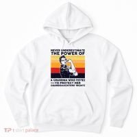 Never Underestimate The Power Of A Grandma Who Votes Hoodie thumb 0