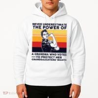 Never Underestimate The Power Of A Grandma Who Votes Hoodie thumb 2