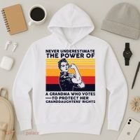 Never Underestimate The Power Of A Grandma Who Votes Hoodie thumb 3
