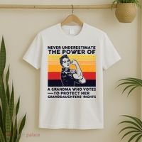 Never Underestimate The Power Of A Grandma Who Votes T-Shirt thumb 2