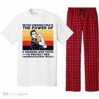 Never Underestimate The Power Of A Grandma Who Votes Pajama Set thumb 0