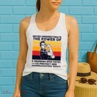 Never Underestimate The Power Of A Grandma Who Votes Women's Tank Top thumb 2