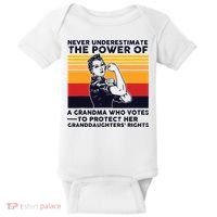 Never Underestimate The Power Of A Grandma Who Votes Baby Bodysuit thumb 0