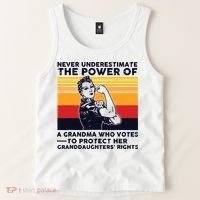 Never Underestimate The Power Of A Grandma Who Votes Tank Top thumb 2