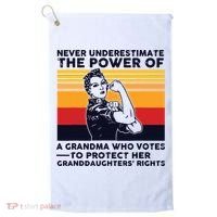 Never Underestimate The Power Of A Grandma Who Votes Golf Towel thumb 0