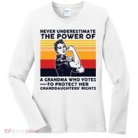 Never Underestimate The Power Of A Grandma Who Votes Women's Long Sleeve Shirt thumb 0