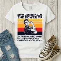 Never Underestimate The Power Of A Grandma Who Votes Women's T-Shirt thumb 3