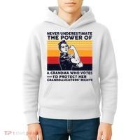 Never Underestimate The Power Of A Grandma Who Votes Kids Hoodie thumb 4