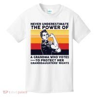 Never Underestimate The Power Of A Grandma Who Votes Kids T-Shirt thumb 0