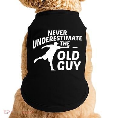 Never Underestimate The Old Guy Retron Vintage Disc Golf Doggie Tank