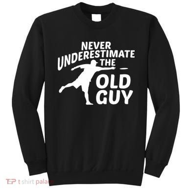 Never Underestimate The Old Guy Retron Vintage Disc Golf Sweatshirt