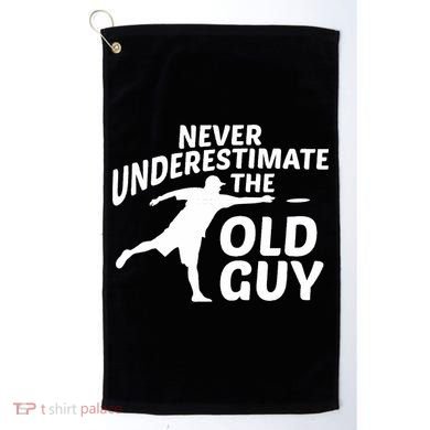Never Underestimate The Old Guy Retron Vintage Disc Golf Golf Towel
