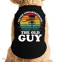 Never Underestimate The Old Guy Funny Disc Golf Frisbee Gift Doggie Tank thumb 0