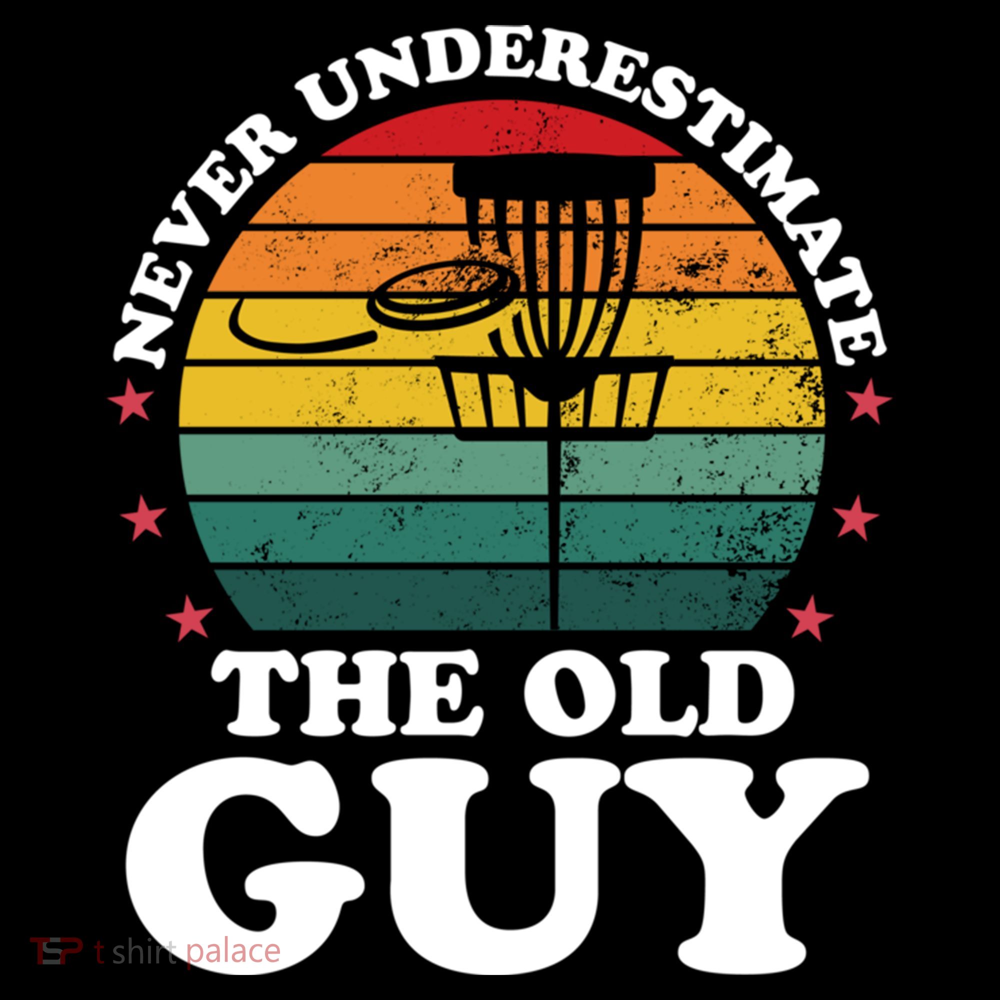 Never Underestimate The Old Guy Funny Disc Golf Frisbee Gift Ornament