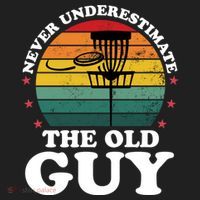 Never Underestimate The Old Guy Funny Disc Golf Frisbee Gift Hat thumb 2