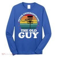Never Underestimate The Old Guy Funny Disc Golf Frisbee Gift Long Sleeve Shirt thumb 0