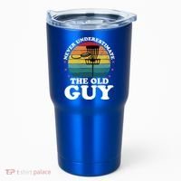 Never Underestimate The Old Guy Funny Disc Golf Frisbee Gift Tumbler thumb 0