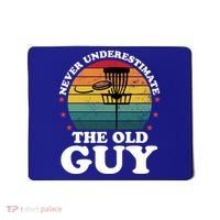 Never Underestimate The Old Guy Funny Disc Golf Frisbee Gift Mousepad thumb 0