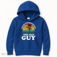 Never Underestimate The Old Guy Funny Disc Golf Frisbee Gift Kids Hoodie thumb 0