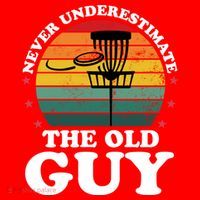 Never Underestimate The Old Guy Funny Disc Golf Frisbee Gift Santa Hat thumb 1