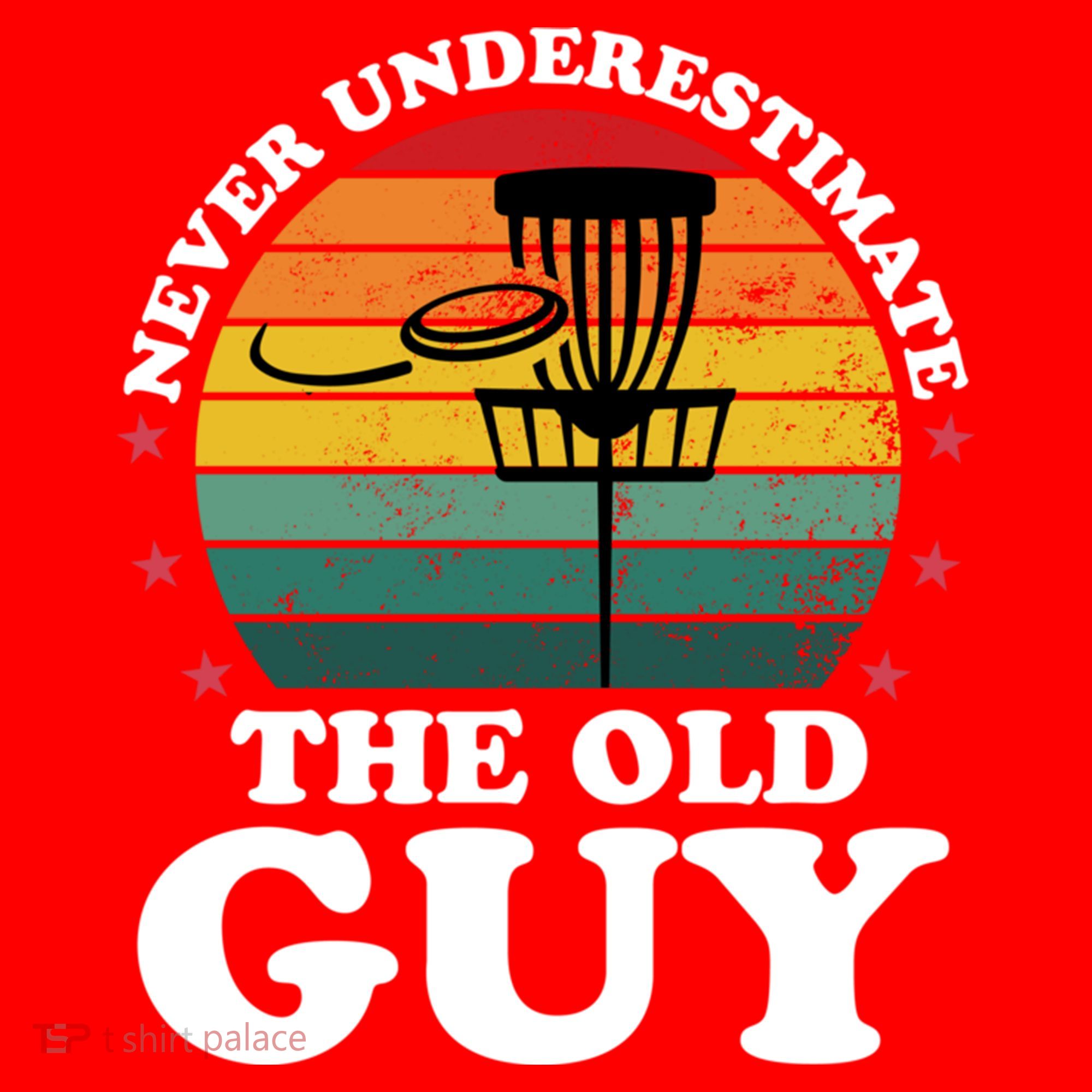 Never Underestimate The Old Guy Funny Disc Golf Frisbee Gift Santa Hat