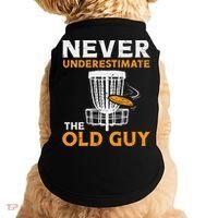 Never Underestimate The Old Guy Funny Disc Golf Frisbee Gift Doggie Tank thumb 0