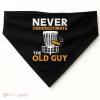 Never Underestimate The Old Guy Funny Disc Golf Frisbee Gift USA-Made Doggie Bandana thumb 0
