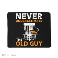Never Underestimate The Old Guy Funny Disc Golf Frisbee Gift Mousepad thumb 0