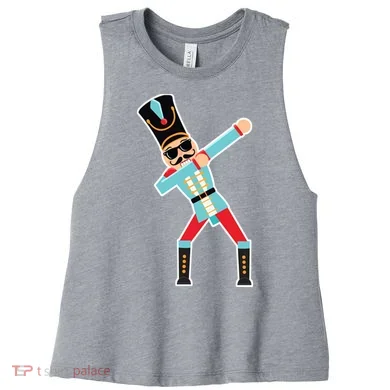 Nutcracker Dab Women's Racerback Cropped Tank