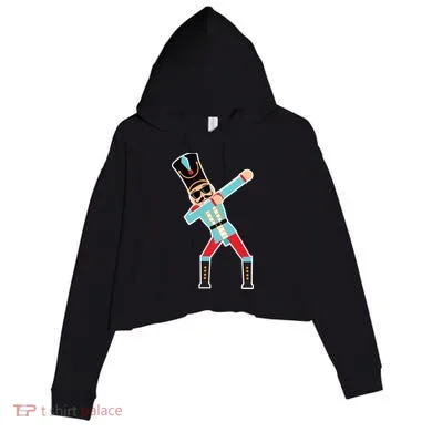 Nutcracker Dab Crop Fleece Hoodie