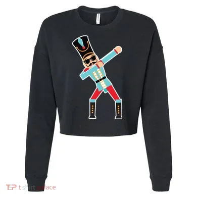 Nutcracker Dab Cropped Pullover Crew