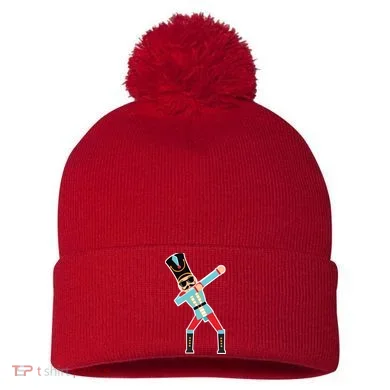 Nutcracker Dab Pom Pom 12in Knit Beanie