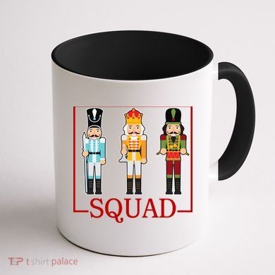 Nutcracker Squad Funny Christmas Coffee Mug back