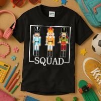 Nutcracker Squad Funny Christmas Kids T-Shirt thumb 3