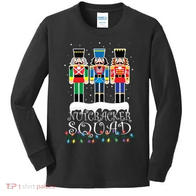 Nutcracker Squad Holiday Ballet Dance Christmas Kids Long Sleeve Shirt