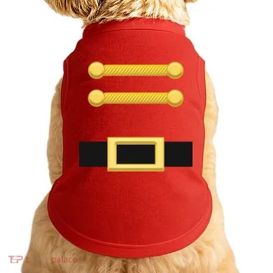 Nutcracker Uniform Christmas Costume Doggie Tank