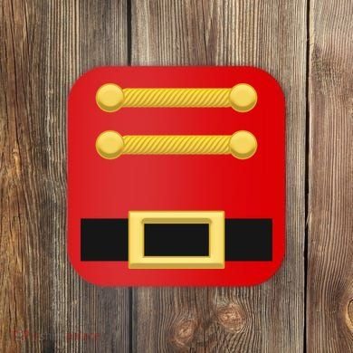 Nutcracker Uniform Christmas Costume Coaster