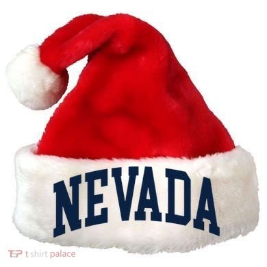 Nevada Usa Varsity Style Blue Text Santa Hat