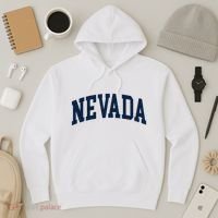 Nevada Usa Varsity Style Blue Text Hoodie thumb 3