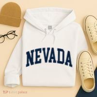 Nevada Usa Varsity Style Blue Text Hoodie thumb 4
