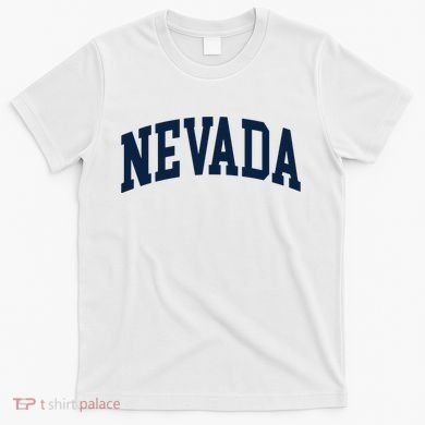 Nevada Usa Varsity Style Blue Text T-Shirt