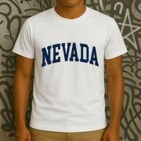 Nevada Usa Varsity Style Blue Text T-Shirt thumb 3