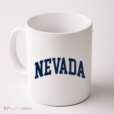 Nevada Usa Varsity Style Blue Text Coffee Mug