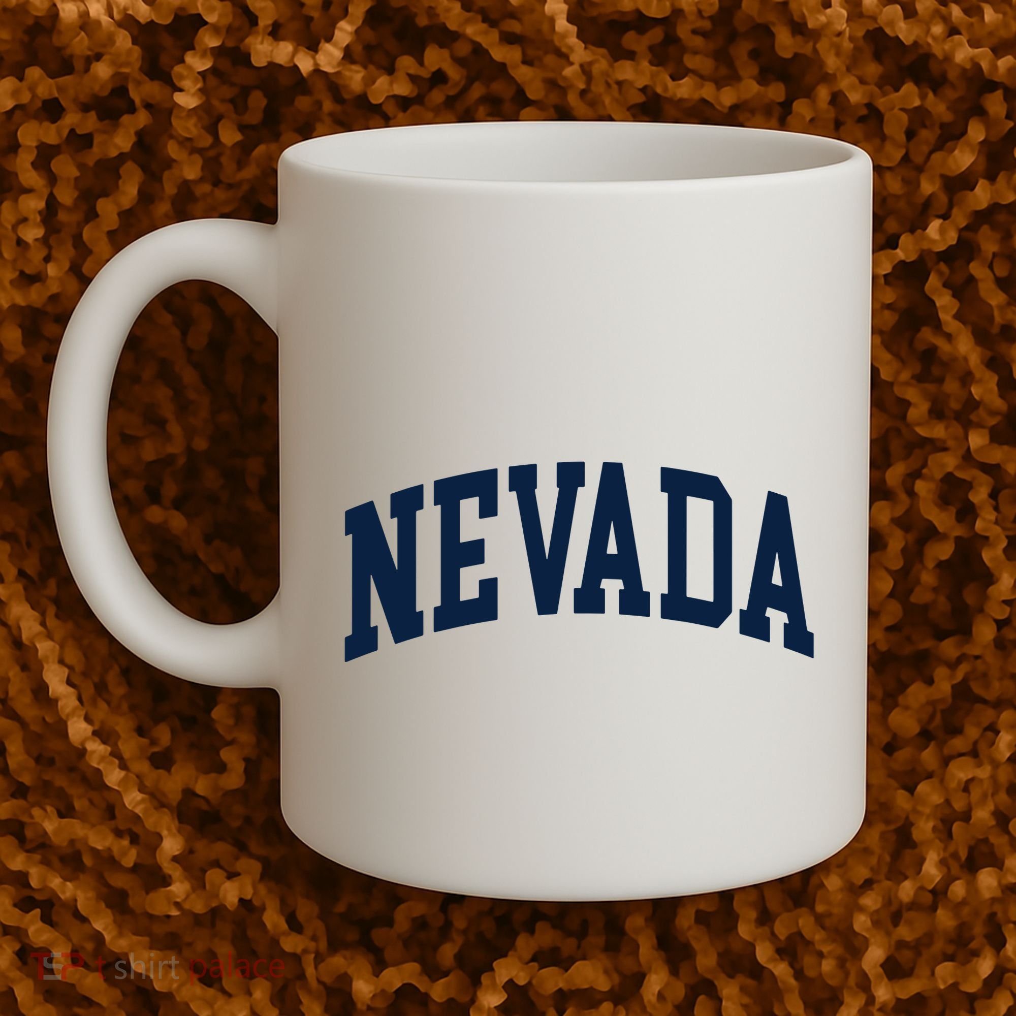 Nevada Usa Varsity Style Blue Text Coffee Mug