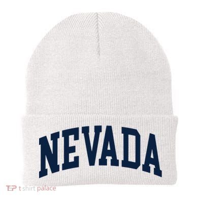 Nevada Usa Varsity Style Blue Text Beanie